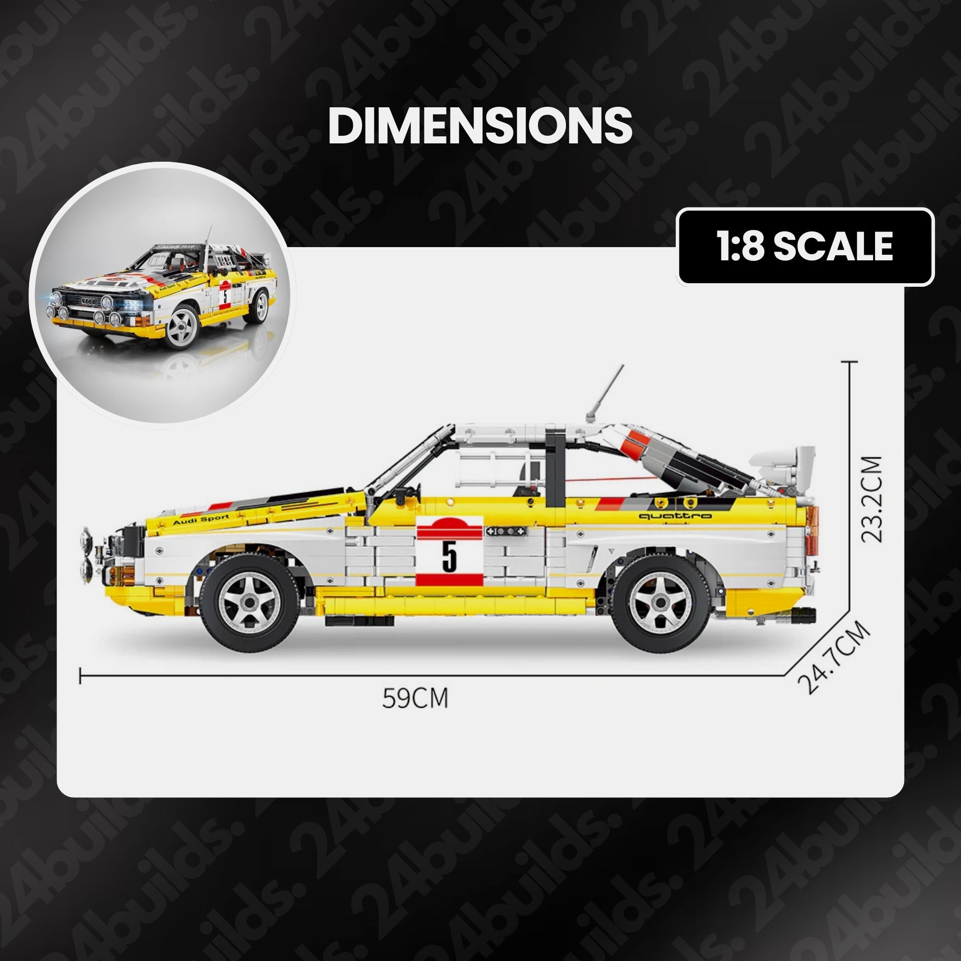 AUDI RALLY QUATTRO GROUP B 1984 | 3886PCS