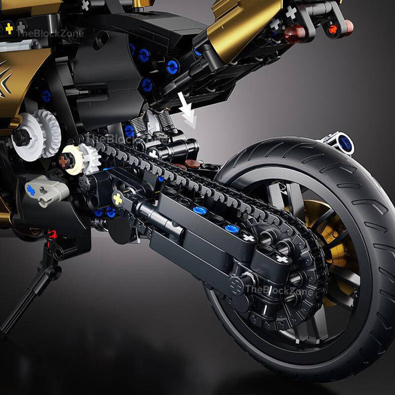 METALLIC GOLD SPORTS BIKE | 544PCS
