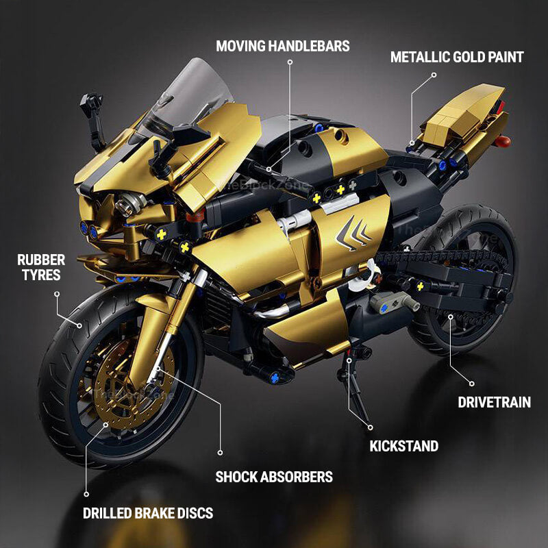 METALLIC GOLD SPORTS BIKE | 544PCS
