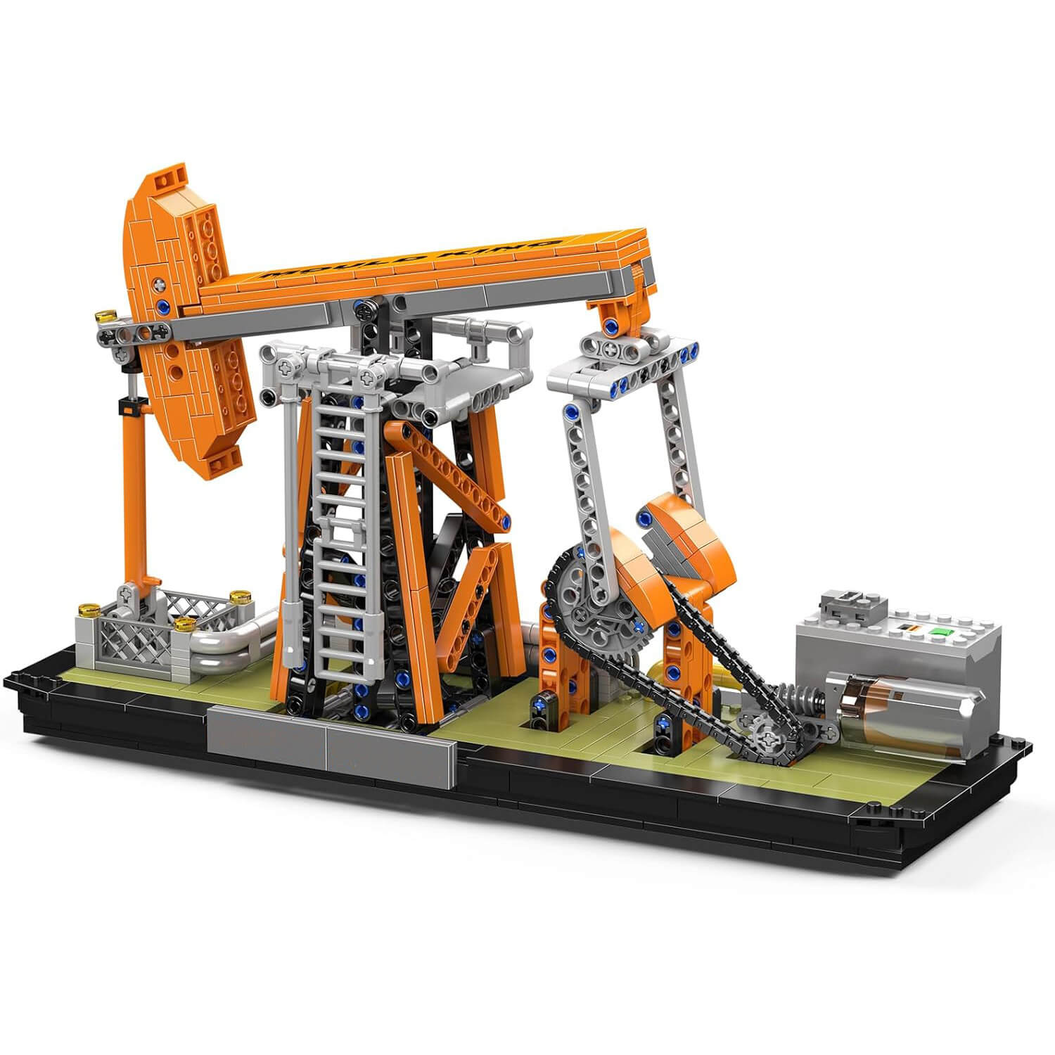 Motorised Mechanical Oil Rig 839pcs