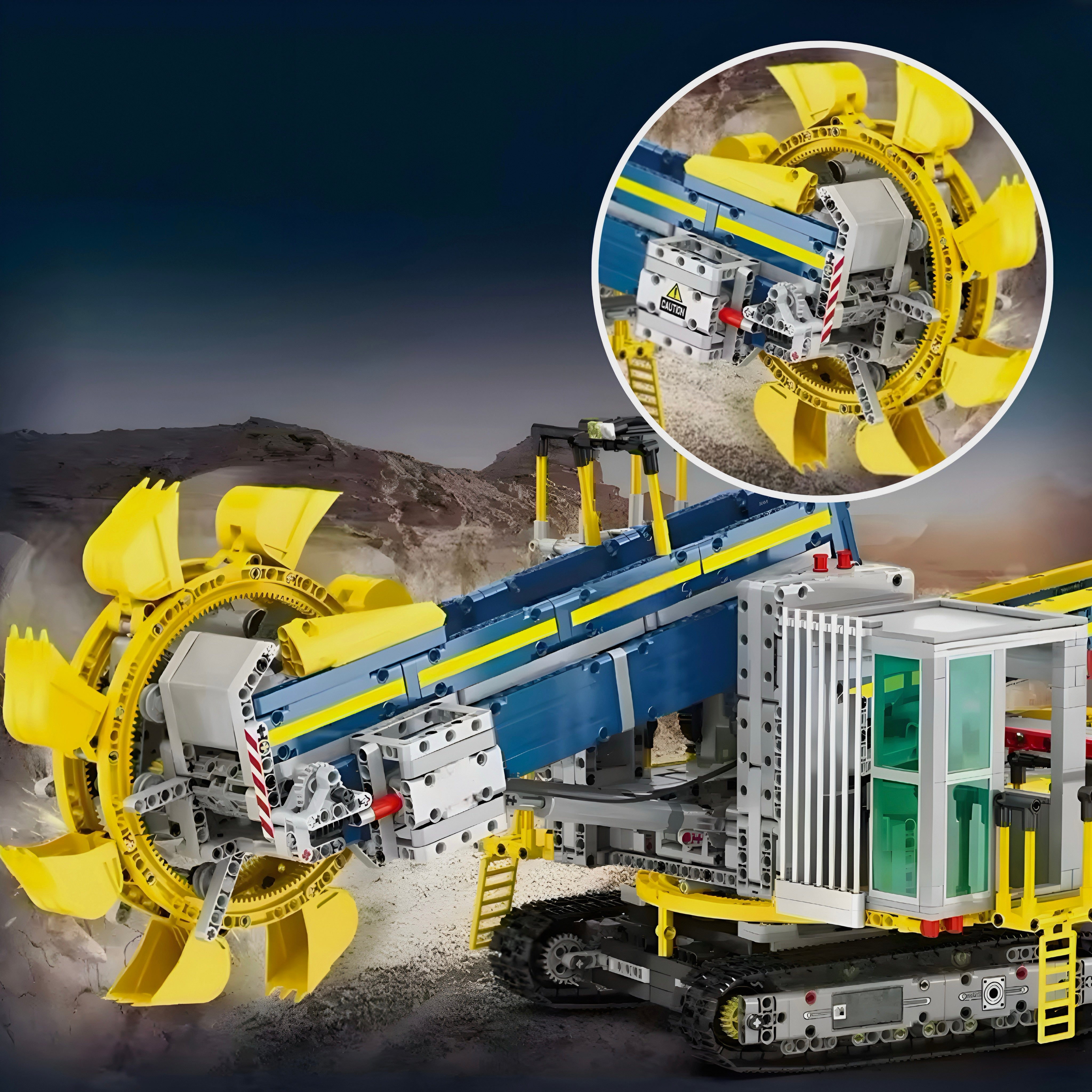 REMOTE CONTROLLED BUCKET WHEEL EXCAVATOR | 3190PCS