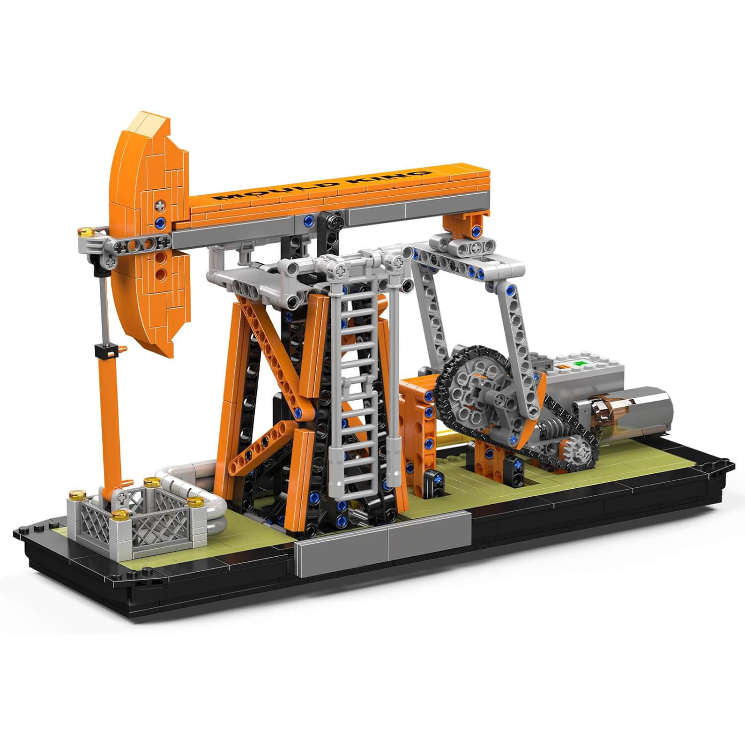 Motorised Mechanical Oil Rig 839pcs